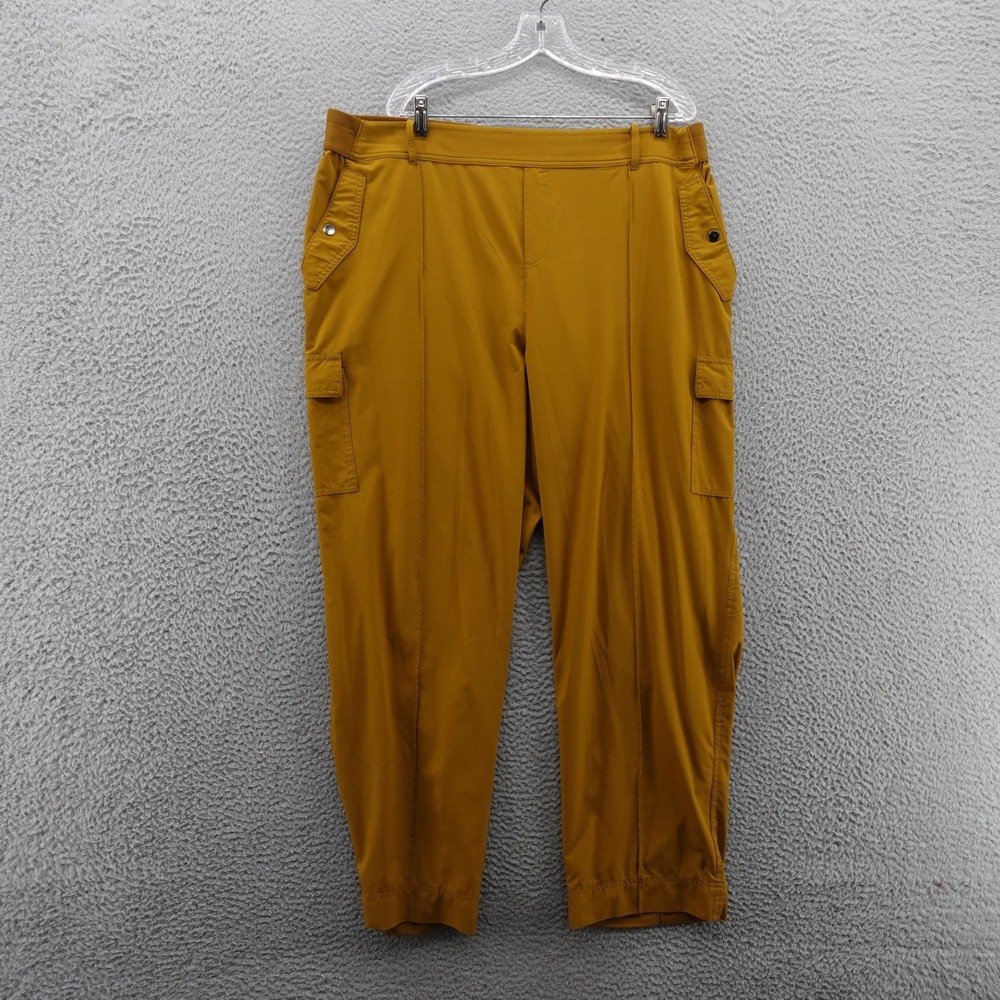 Athleta Vienna Cargo Pants 20 Mustard Yellow Women Stretch Lightweight Travel